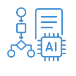 I need icon without backgrounds brand color without text Futurestate architecture diagram  standards for data automations and AI touchpoints