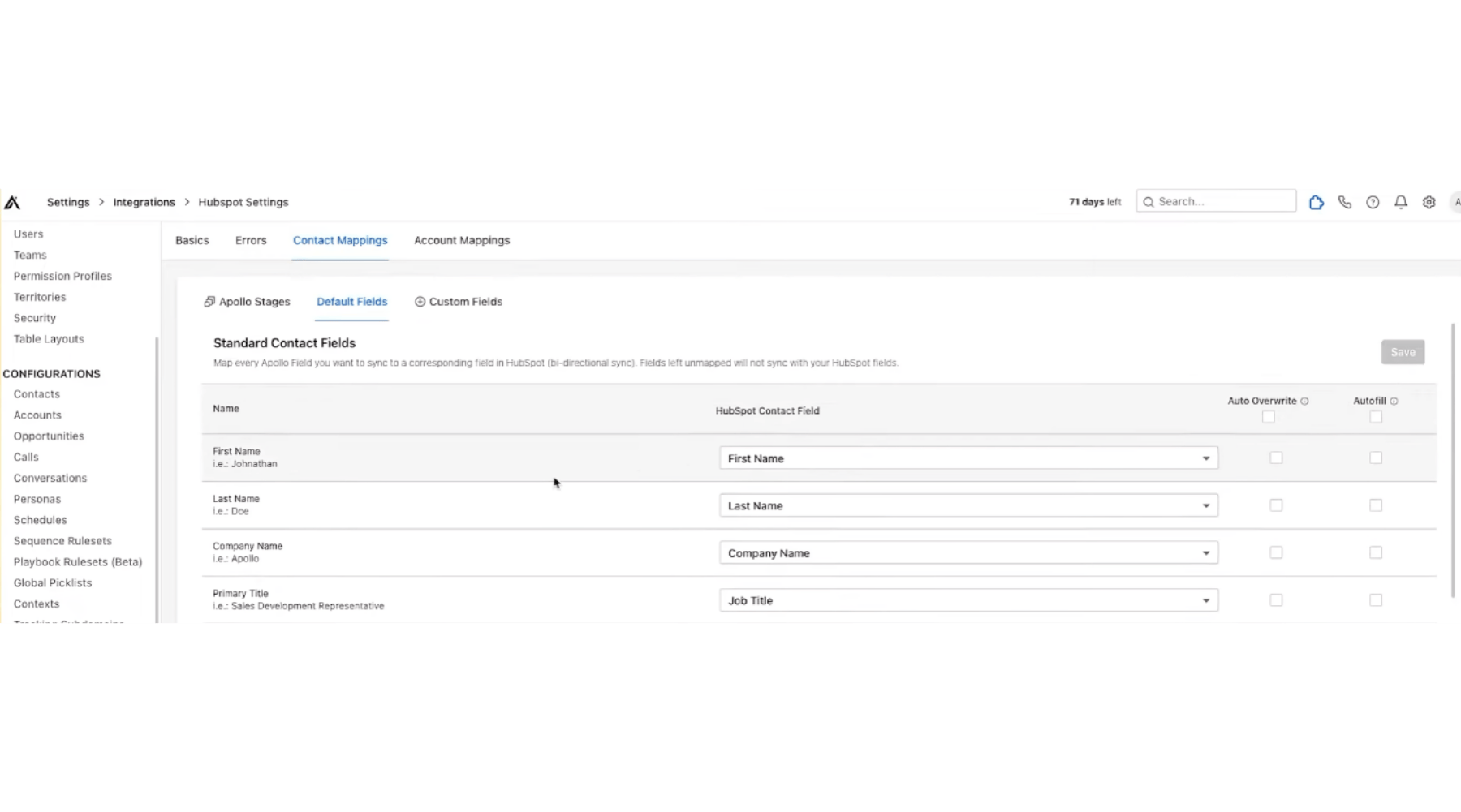 Bi-Directional Sync Apollo.io HubSpot