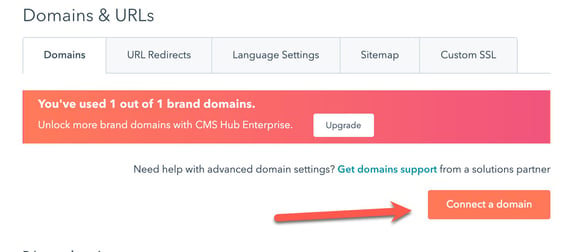 Connect a domain in HubSpot