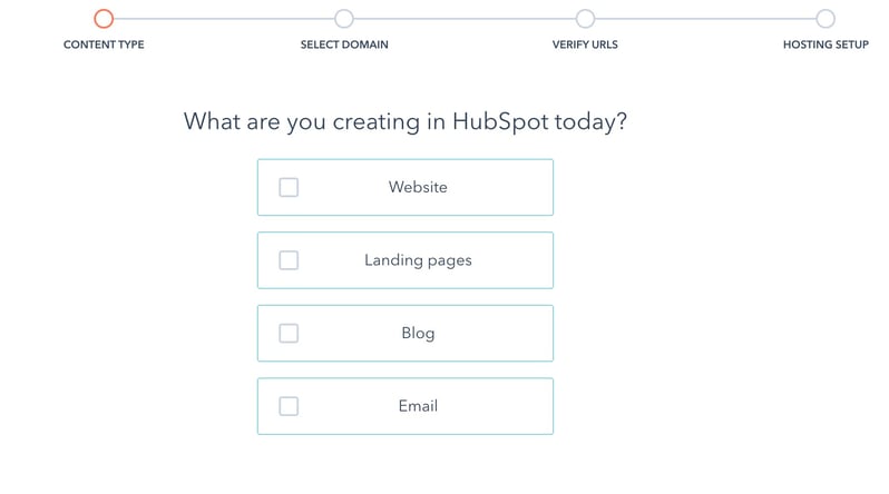 HubSpot domain content type