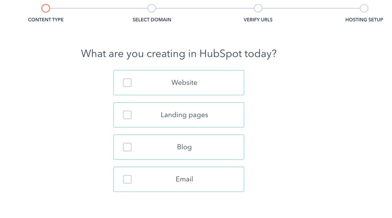 HubSpot domain content type