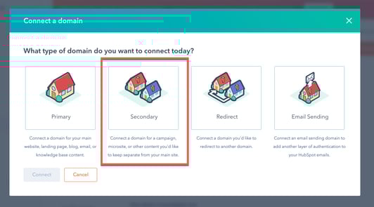 Add a secondary domain in HubSpot