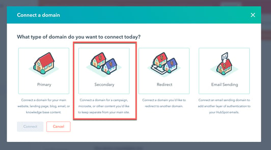 Add a secondary domain in HubSpot