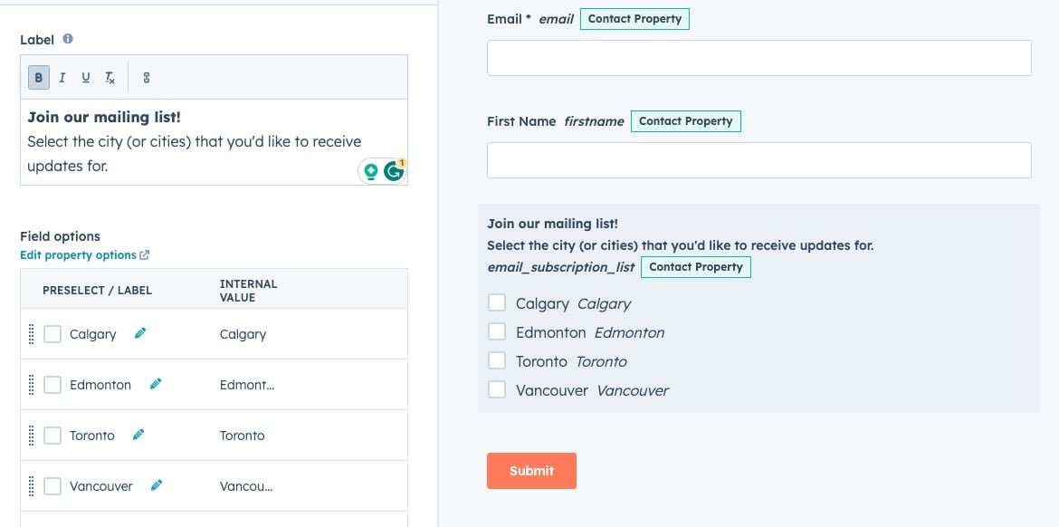 mailing-list-form