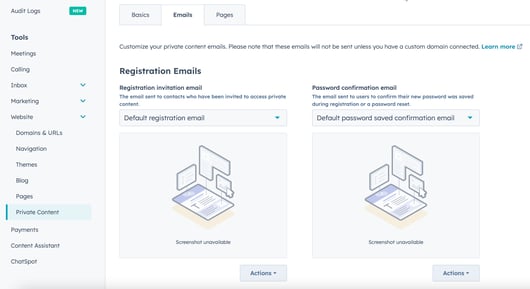 HubSpot Registration Emails