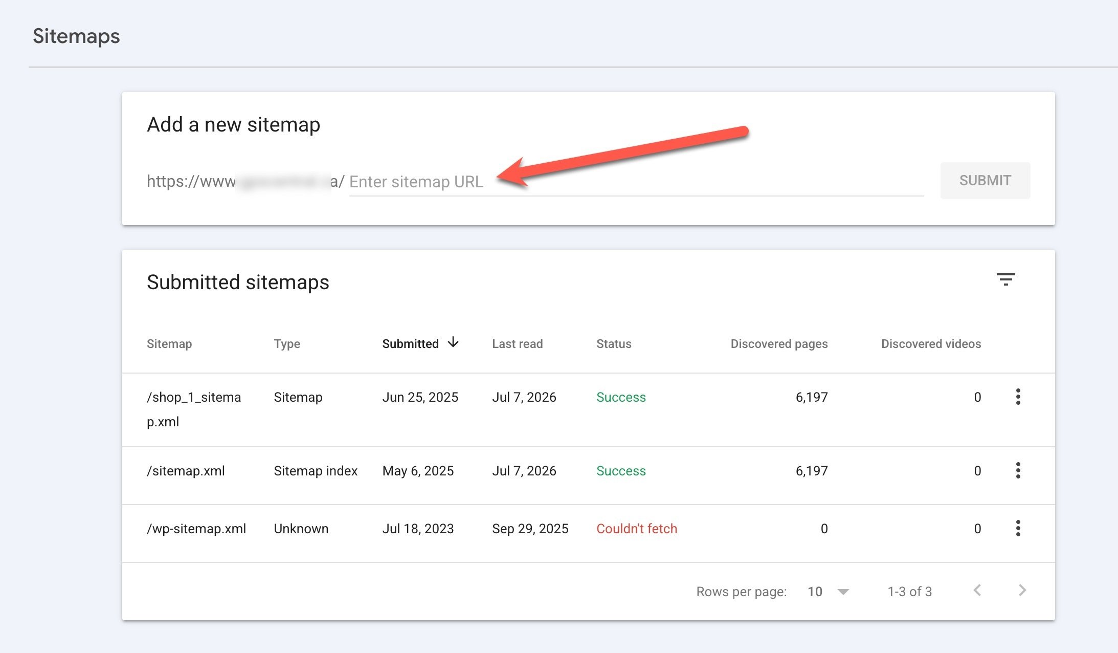 add a sitemap to google search