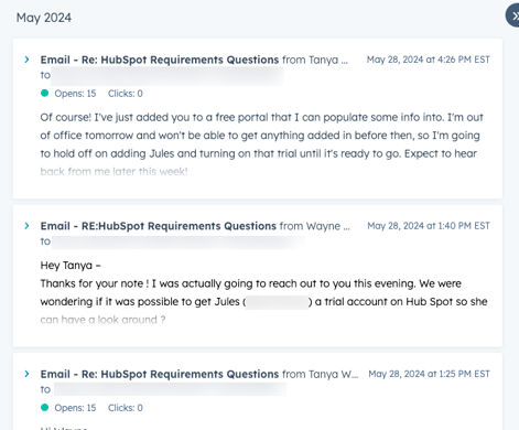 HubSpot Email Tracking