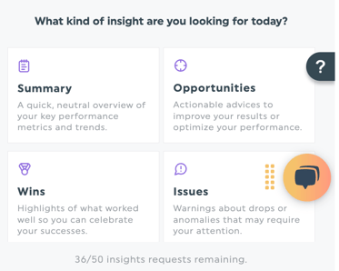 DashThis Ai Insights - types of insights