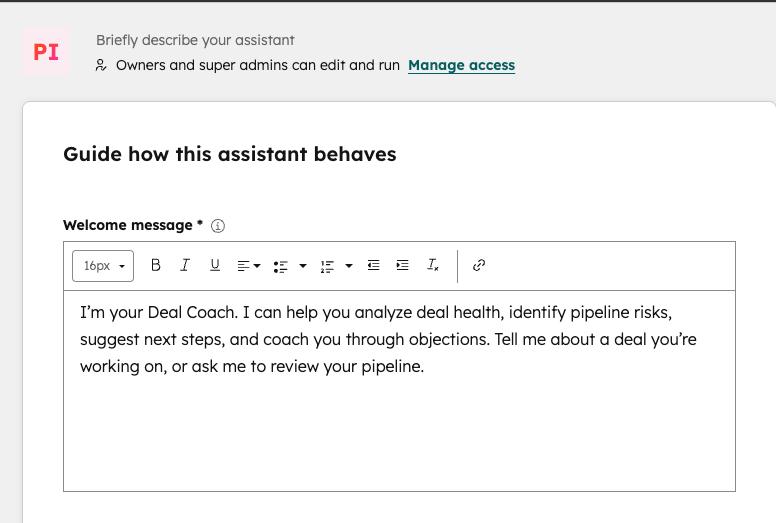 Guide How assistant Behaves