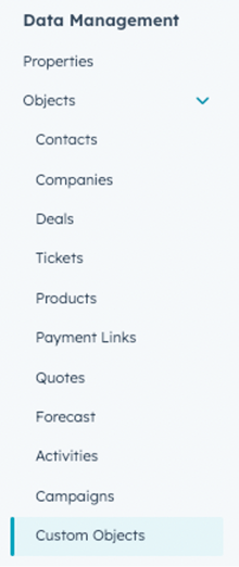 Where to create a custom object in HubSpot