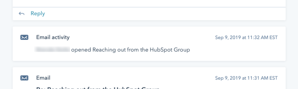 HubSpot Email Tracking