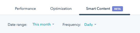 HubSpot Smart Content Reporting