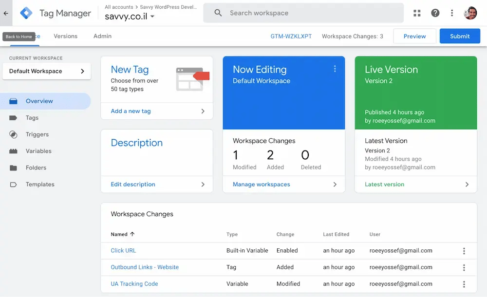 Google Tag Manager setup