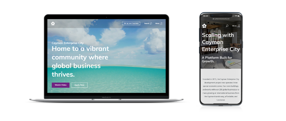 Cayman Enterprise City Website Design Award