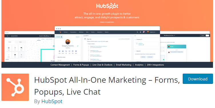 HubSpot All-In-One Marketing WordPress plugin